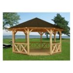 PALMAKO Tonnelle de jardin Betty 18 m² en bois massif lamellé-collé
