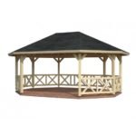 PALMAKO Tonnelle de jardin Betty 25 m² en bois massif lamellé-collé