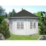 PALMAKO Tonnelle de jardin Hanna 14.1 m² avec plancher en bois massif 44 mm – Image 2