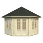 PALMAKO Tonnelle de jardin Hanna 14.1 m² avec plancher en bois massif 44 mm