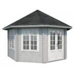 PALMAKO Tonnelle de jardin Hanna 14.1 m² avec plancher en bois massif 44 mm – Image 4