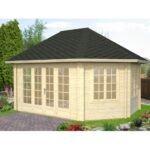 PALMAKO Tonnelle de jardin Hanna 20.3 m² avec plancher en bois massif 44 mm