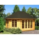 PALMAKO Tonnelle de jardin Hanna 20.3 m² avec plancher en bois massif 44 mm – Image 4