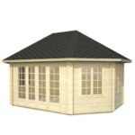 PALMAKO Tonnelle de jardin Hanna 20.3 m² avec plancher en bois massif 44 mm – Image 5