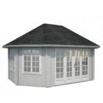 PALMAKO Tonnelle de jardin Hanna 20.3 m² avec plancher en bois massif 44 mm – Image 6