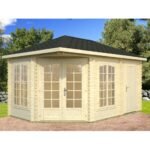 PALMAKO Tonnelle de jardin Mélanie 11 m² avec plancher en bois massif 28 mm – Image 2