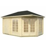 PALMAKO Tonnelle de jardin Mélanie 11 m² avec plancher en bois massif 28 mm – Image 4