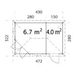 PALMAKO Tonnelle de jardin Mélanie 11 m² avec plancher en bois massif 28 mm – Image 5