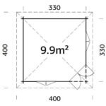 PALMAKO Tonnelle de jardin Mélanie 9.9 m² avec plancher en bois massif 44 mm – Image 9