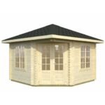 PALMAKO Tonnelle de jardin Mélanie 9.9 m² avec plancher en bois massif 44 mm