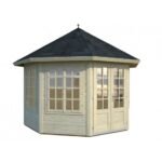 PALMAKO Tonnelle de jardin Véronica 9.2 m² avec plancher en bois massif 34 mm