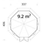 PALMAKO Tonnelle de jardin Véronica 9.2 m² avec plancher en bois massif 34 mm – Image 6