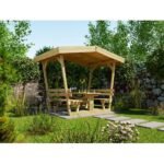 Tonnelle WEKA 662 pour 8 personnes en bois massif traité – Image 2