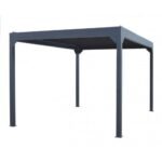 Tonnelle Zéphir Bioclim 3x4 m en aluminium avec lames orientables - Gris – Image 2