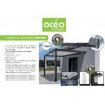 Tonnelle Zéphir Bioclim 3x4 m en aluminium avec lames orientables - Gris