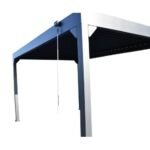 Tonnelle Zéphir Bioclim 3x4 m en aluminium avec lames orientables - Gris – Image 6