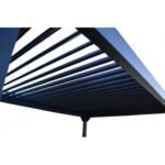 Tonnelle Zéphir Bioclim 3x4 m en aluminium avec lames orientables - Gris – Image 7